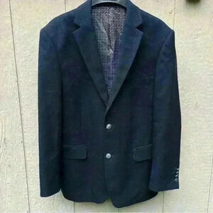 Pierre Loren Men’s Blazer Suit Jacket Navy Blue Two Buttons Style Size 42R